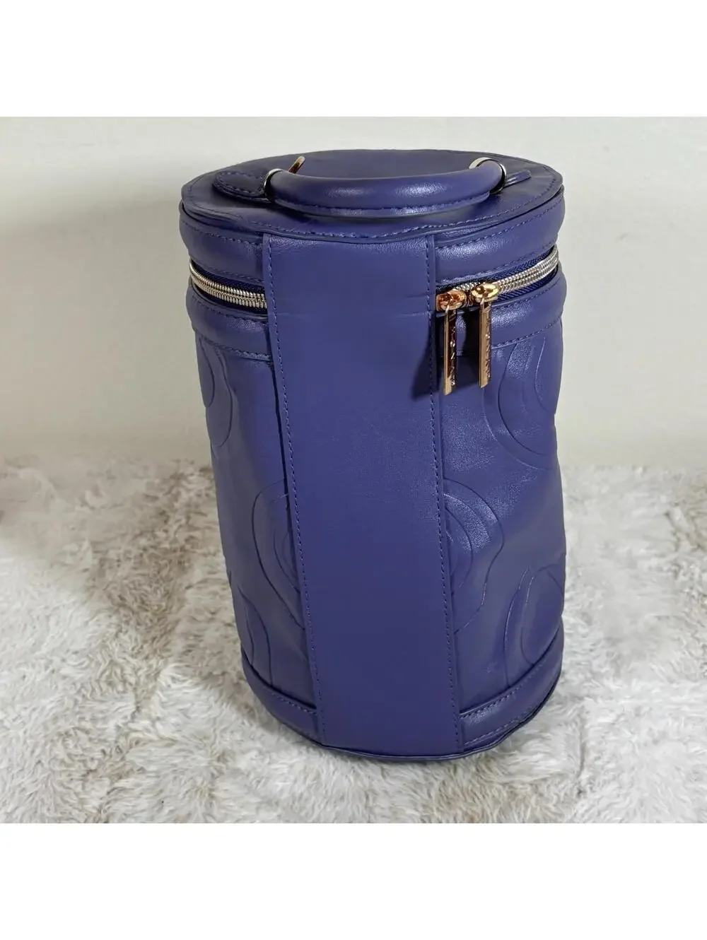 MONAT Purple Travel Toiletry Makeup Case Organizer Bag Zip Top Handle